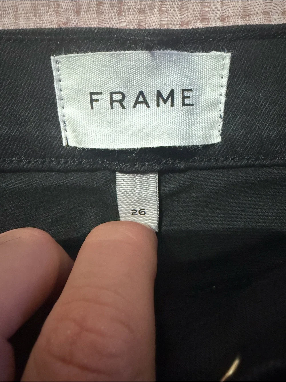 NWT FRAME Le Vintage Bermuda Raw Hem Denim Shorts in Black Size 26